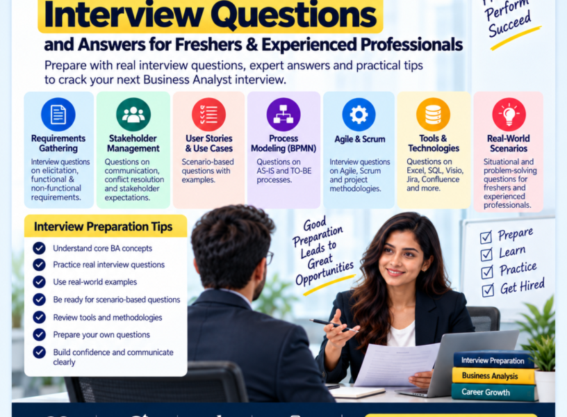 Business Analyst interview questions Business Analyst interview questions and answers for freshers and experienced professionals