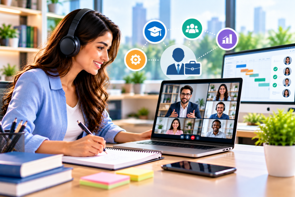 Online professional internship program with practical career experience